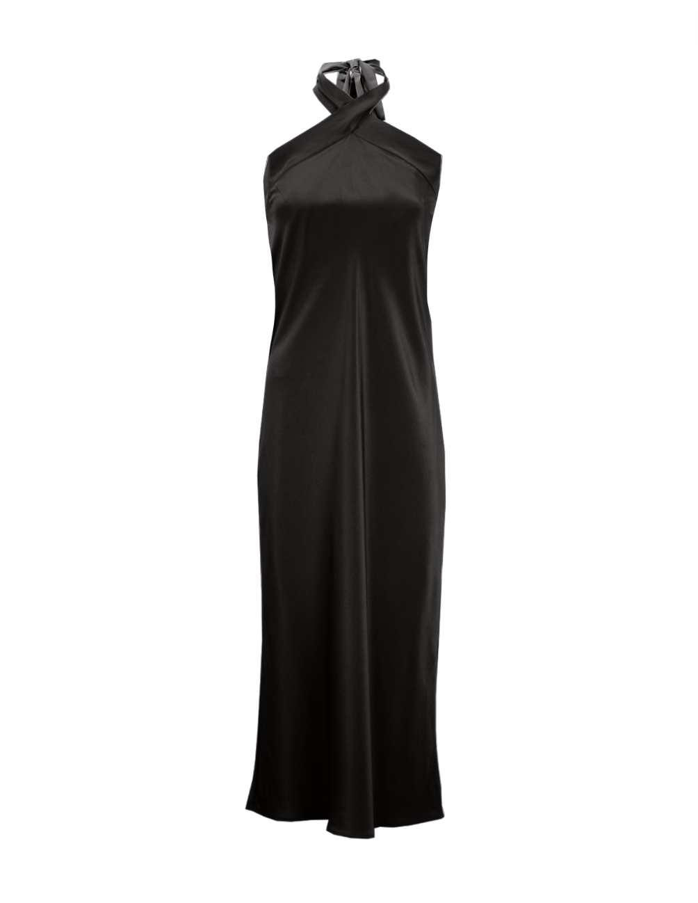 Halter Slip Dress (Black)
